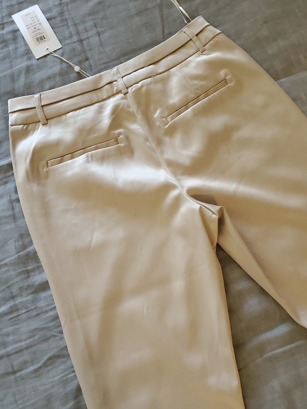 NWT VILA Womens Tailored Dress Pants in Light Beige "Frosted Almond" Size 7/8 - Picture 7 of 9
